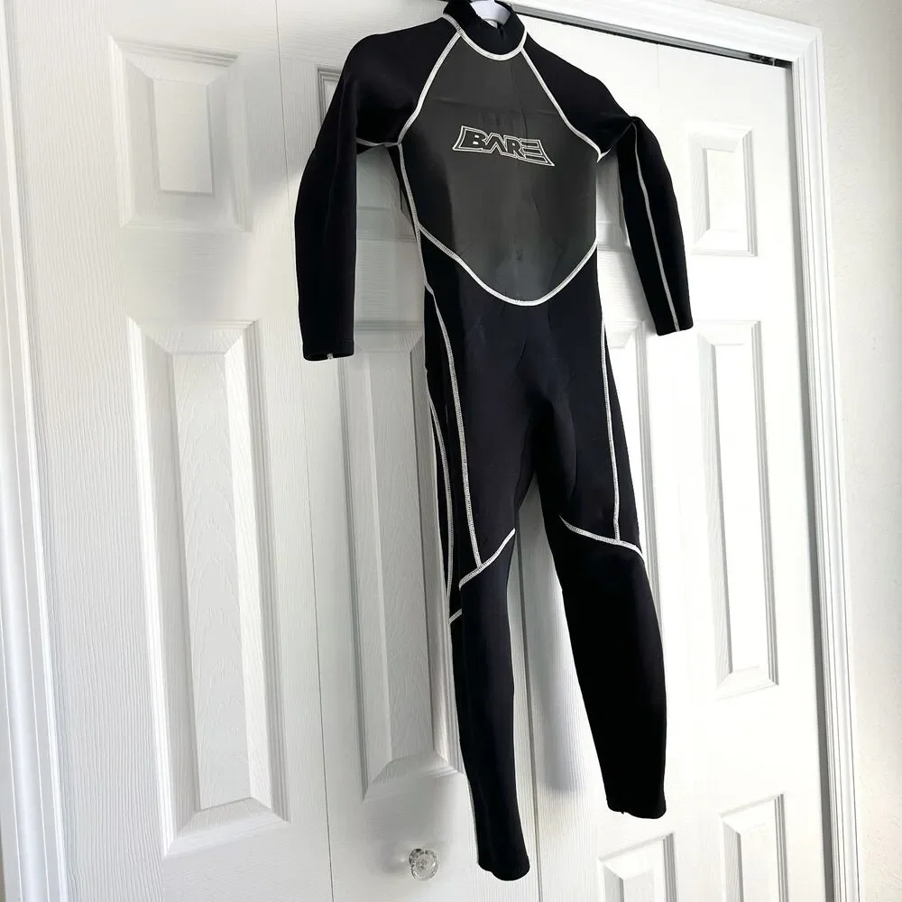 Bare Wetsuit Juniors Size 10 Black Full Length Long Sleeve